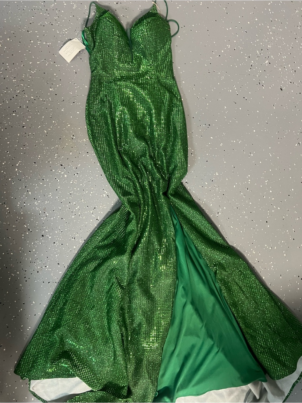 Emerald Green Sequin Gown NWT
